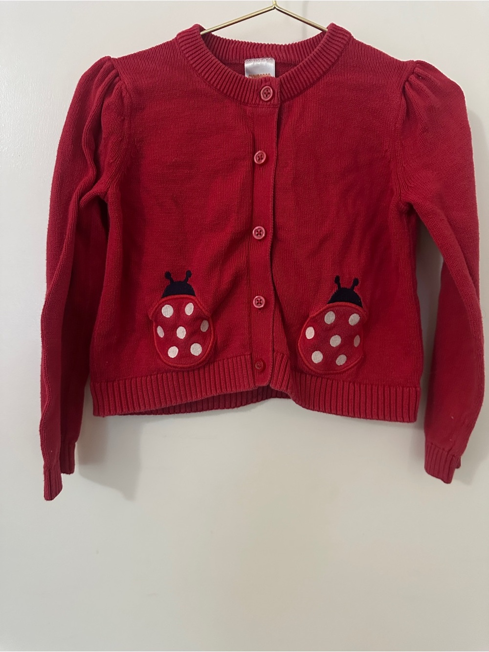 Gymboree Ladybug Cardigan Sweater 4T | 100% Cotton